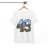 Banda Number 43 with a Funko Style Figurine Tee Shirt - Unisex Heavy Cotton Casual Fit